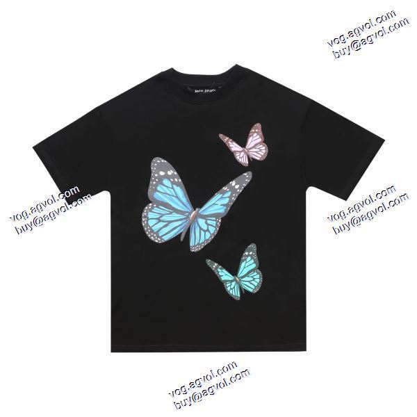パーム エンジェルス 存在感◎ 2020秋冬 カラーチョウ字母プリント半袖Tシャツ スーパーコピー 代引 2色可選